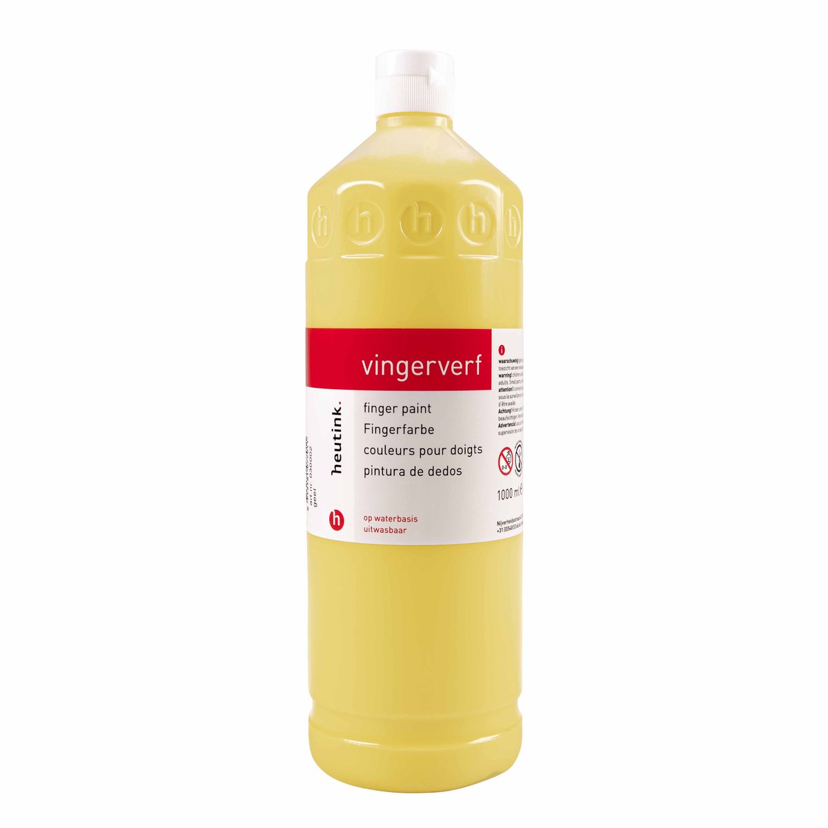 Vingerverf | Heutink | Geel | 1000 ml | kindveilige vingerverf | glutenvrij