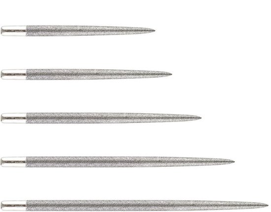 Foto: One80 long taper point sand coated silver dart points 55 mm