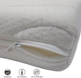 Topper matrashoes matrastijk 140x200 met rits 6 - 9cm kern