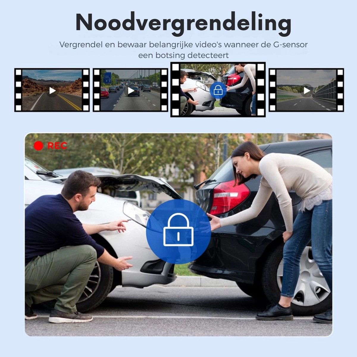 Woegel dashcam - Ultra HD 4K – dual dashcam- Parkeer Monitoring – Inclusief SD Kaart - Nacht zicht – Wifi – Achteruitrijcamera – loop recording thumbnail 6
