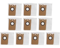 Vervangende stofzuigerzakken - 10 stuks - geschikt voor Lubluelu robotstofzuiger SL60D - S9 - SD85 - geschikt voor Proscenic M7pro - V980 veegrobot - Gebruiksvriendelijk - Grote opbergruimte - Stofzuigeraccessoires - Wit
