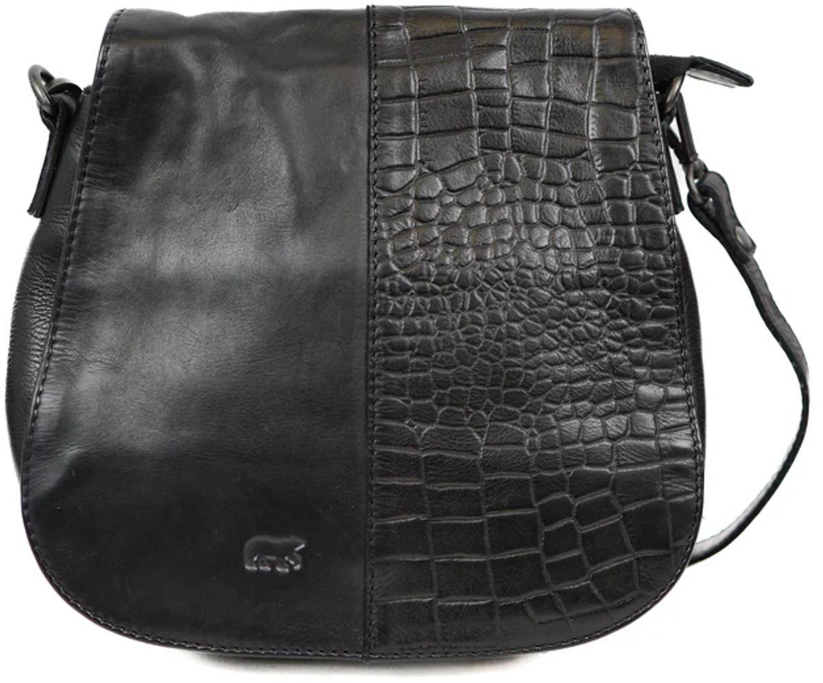 Bear Design Leren Schoudertas Dames CL 45388 Black / Croco