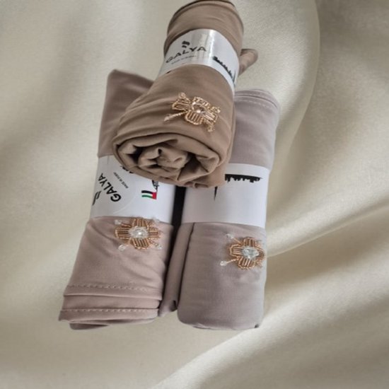 Ensemble de hijab fait main en jersey de Premium , 3 couleurs disponibles