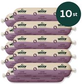 WOOOF Honden worsten Lam worsten - Vers vlees natvoer - Houdbare worsten hondenvoer lam - 10x 800gram