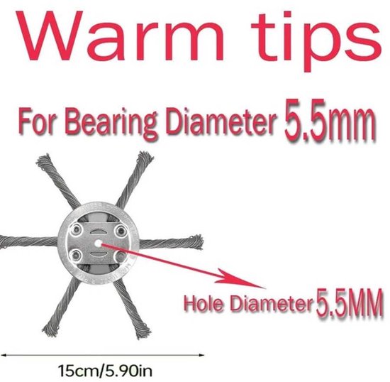 Tête de coupe-herbe en fil d'acier - débroussailleuse/coupe-herbe - coupe-herbe de jardin - tête de coupe-herbe - tondeuse à gazon - outils électriques - 6 têtes - fil d'acier 0,16