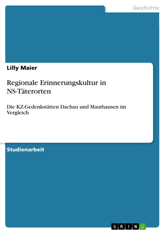 Regionale Erinnerungskultur in NS-Täterorten - cover
