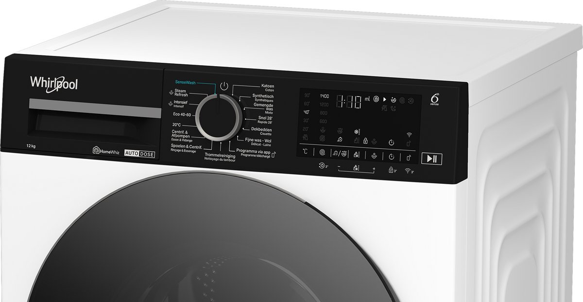 Whirlpool WPM 27W ADS BE wasmachine - Voorbelading - 12 kg - 1400 RPM - Wit — afbeelding 5