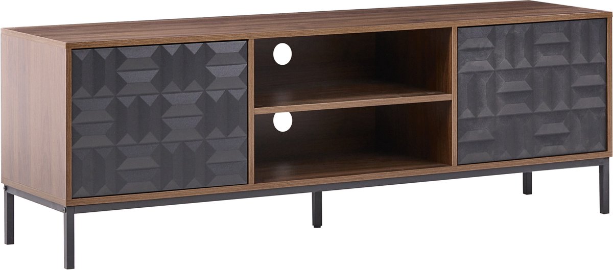 Beliani CARAQUET - TV-meubel - Donkerbruin - MDF