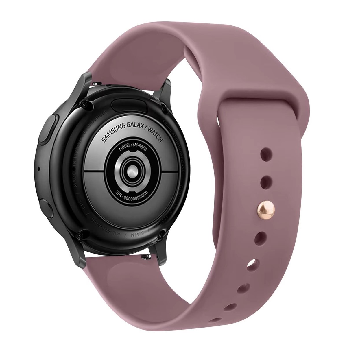 Siliconen horlogeband 20mm - Oud Paars - Quick-Release - Comfort Style - Universeel