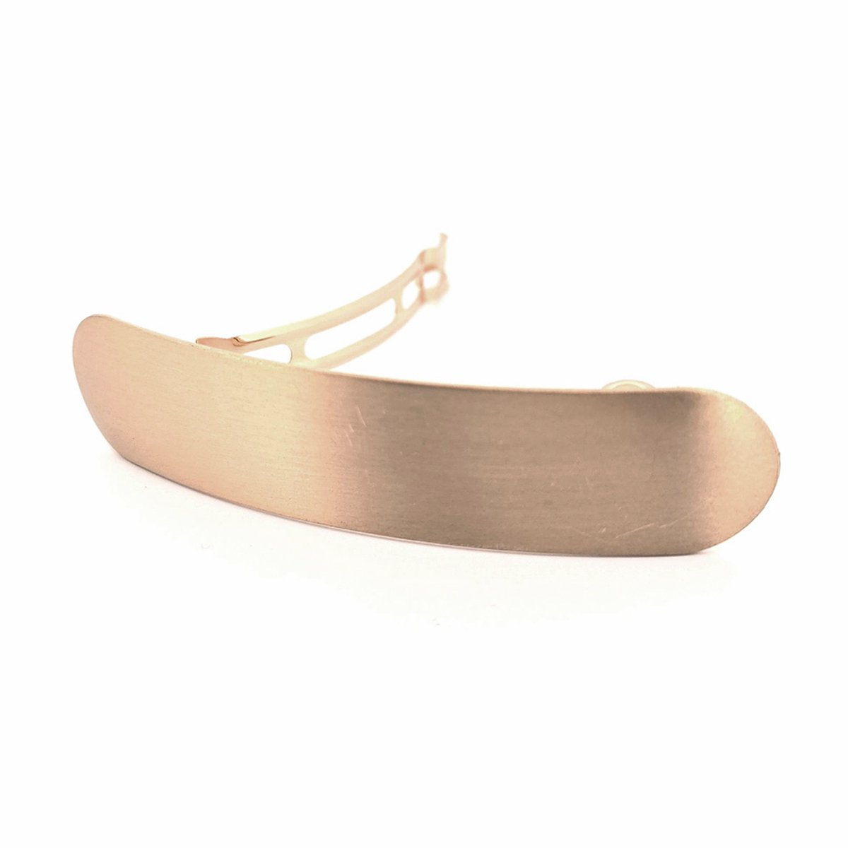 Haarspeld - goudkleurig - geborsteld metaal - ronde hoeken - 80x15 mm - French barrette clip