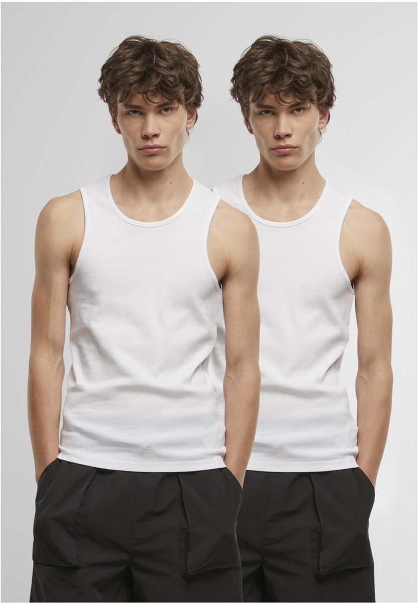 Urban Classics Ribbed Undershirt 2Pack Tanktop 3XL Wit