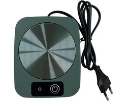 Groene mokkenwarmer, elektrische mok, 55 °C, verwarmde mok voor het verwarmen van koffie, melk, thee, cacao, water, cadeau voor koffieliefhebbers