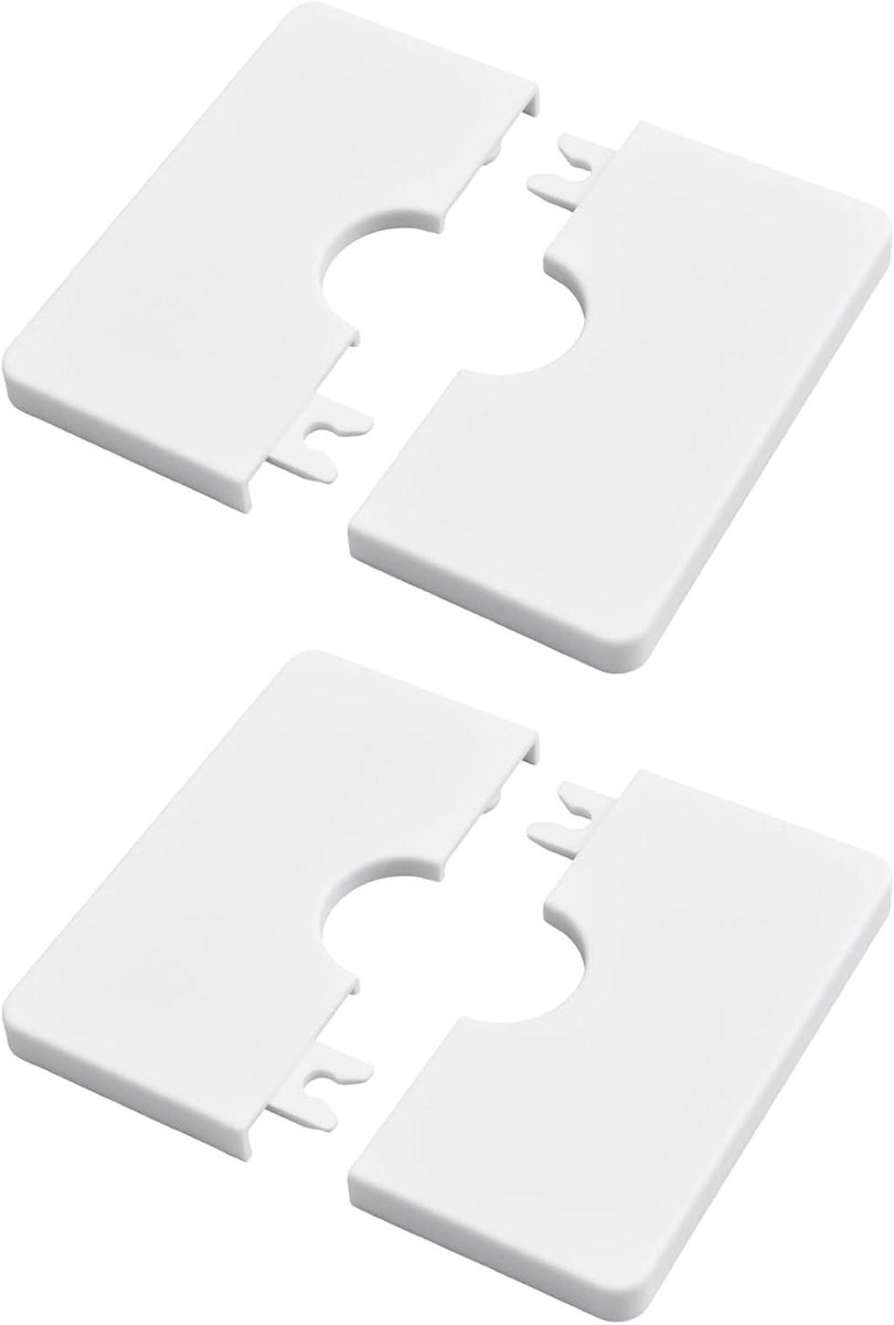 Provento - Afdekrozetten voor douchepijpen - Set van 2 - ABS-kunststof - Wit