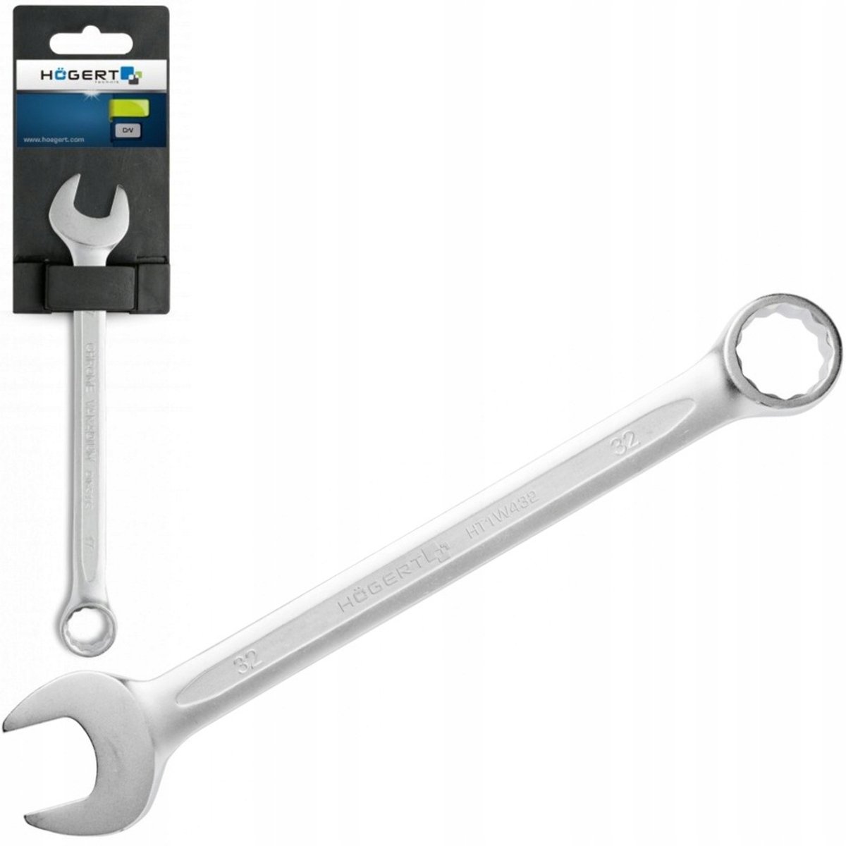 Vaste ringsleutel 55 mm CrV DIN 3113 hoger
