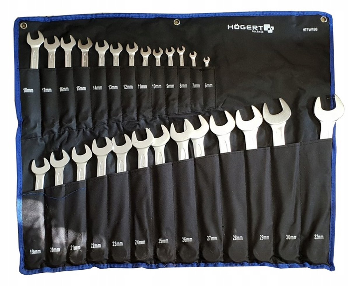 HOGERT HT1W496 Ring- en steeksleutelset 26-delig