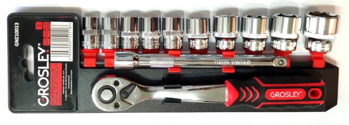 12-delige dopsleutelset met ratel 3/8''