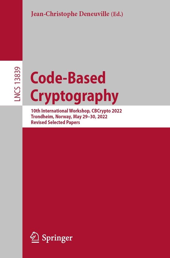 Springer Nature Proceedings Computer Science - Code-Based Cr ... - cover