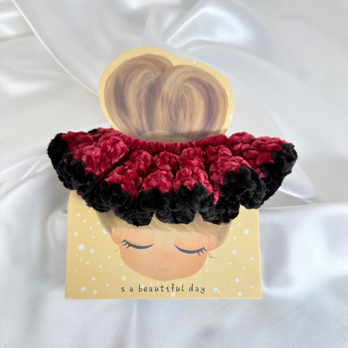 Nisera Design - Scrunchies - Dark Rose - Crochet