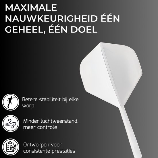 Dart Flight & Shaft Set in-1 - Hoge Kwaliteit Heel Sterk - 6 stuks - In één stuk - Universeel schroefdraad - Geschikt voor soft- & steel-tip darts - Dart flight en shafts in een van Dart — afbeelding 5