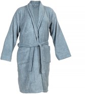 DoubleLife Badjas - 100% Katoen, waarvan 50% Gerecyclede Katoen - GRS Gecertificeerd - Maat L - Cashmere Blue