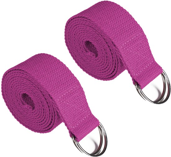 TuseRxln Yogaband - Riem voor yogamat - Non-Elastic, voor Yoga, Pilates, Fitness - 1 stuk - roze
