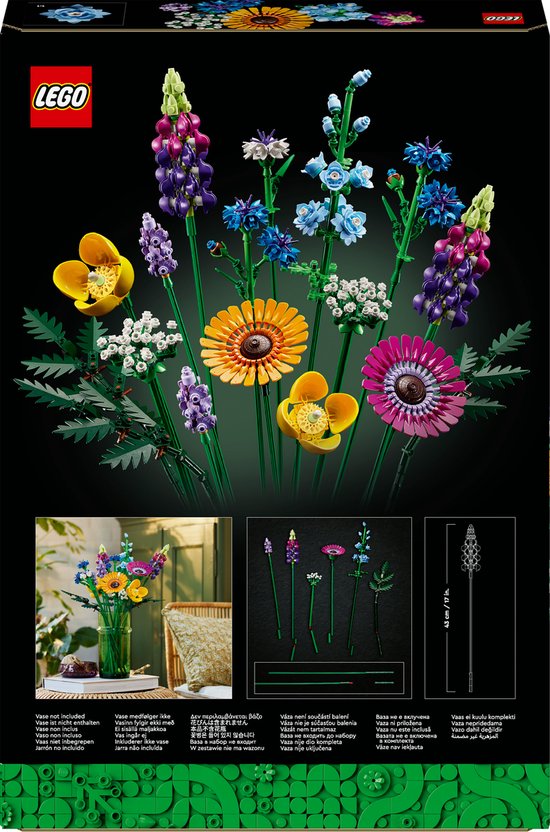 Nifeliz Botanicals Fleurs Sauvages Set De Construction pour Adultes, Bouquet De Fleurs Convient pour La Décoration du Bureau à Domicile, Décoration & Cadeau (902 Pièces, NF10337