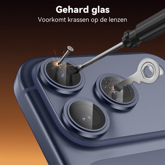 Camera Lens Protector iPhone 17 Pro - Gehard glas 9H Camera Lens Protector iPhone 17 Pro - Gehard glas 9H