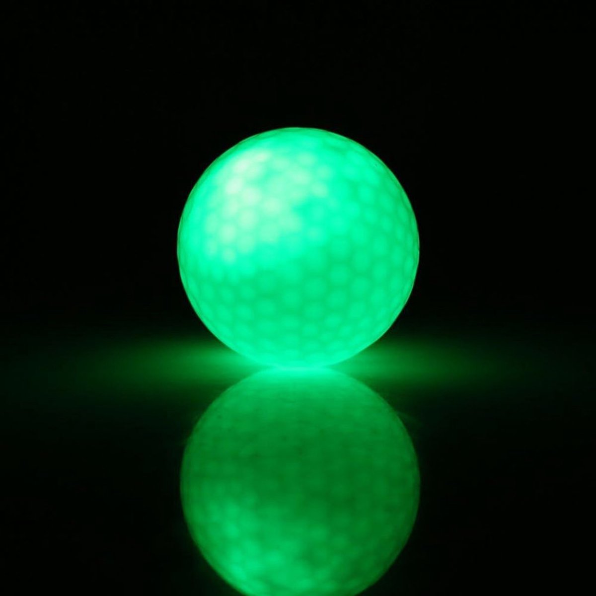 JeiibrZui LED-Golfbal - Nachtgolftraining - UV-oplaadbare Golfbal - 1 - Nacht Golfen Groen