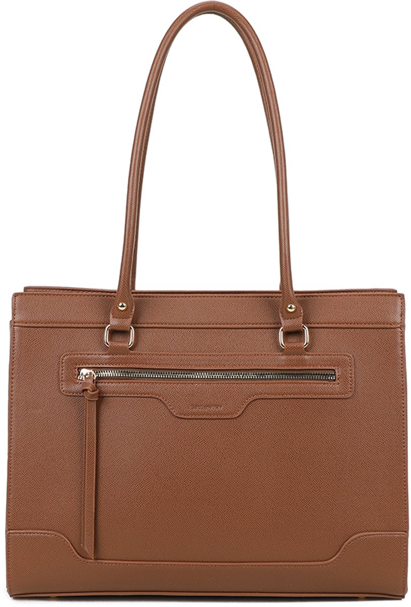 Gallantry® - Dames Handtas – Werktas, Schooltas & Laptop Tas – Waterafstotend – A4-formaat – D. Bruin