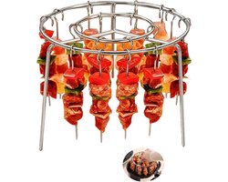 Ronde Airfryer Grill - RVS - Airfryer-rek - Airfryer-accessoires - Voor Airfryer-bakken en koken - Rond rek voor de airfryer - 16*10 cm