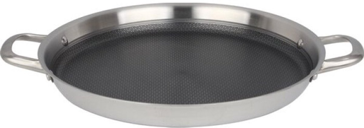 Cheffinger Paella Pan - 36cm – Zwart/Zilver