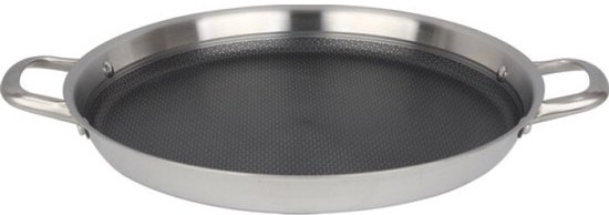 Cheffinger Paella Pan - 36cm – Zwart/Zilver