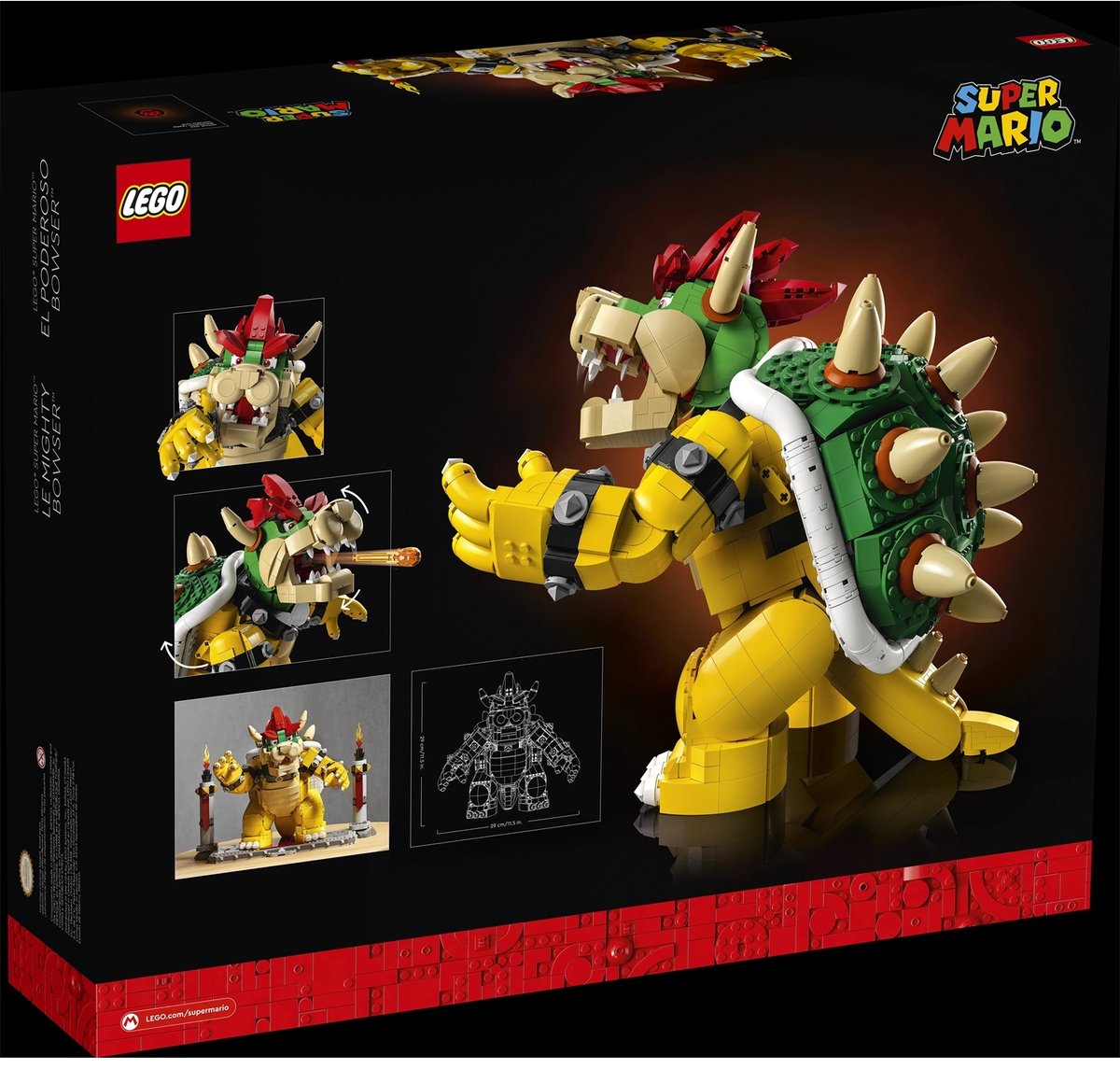 LEGO Super Mario De machtige Bowser, Bouwbaar 3D Model, Verzamelitem & Cadeau Idee - 71411 — afbeelding 6