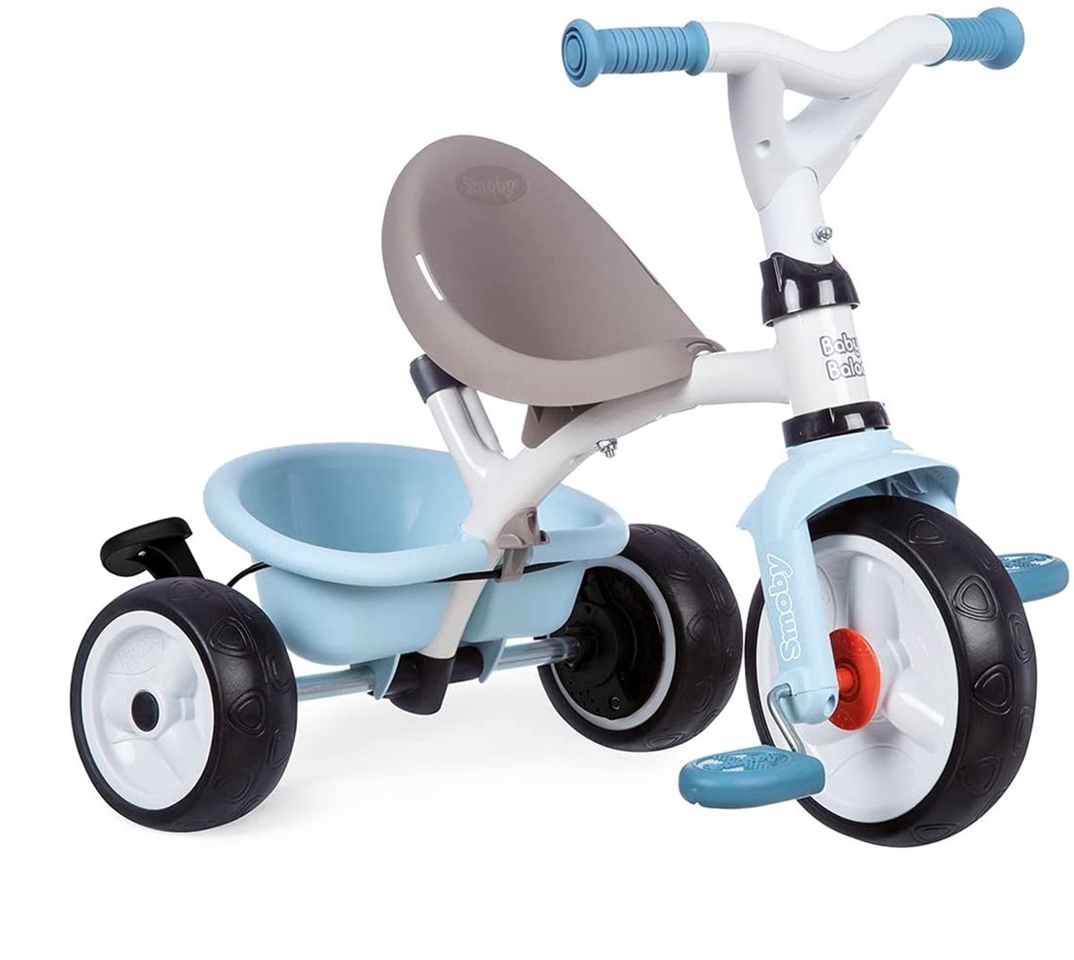 Smoby - Baby Balade Plus Blauw - Driewieler met duwstang