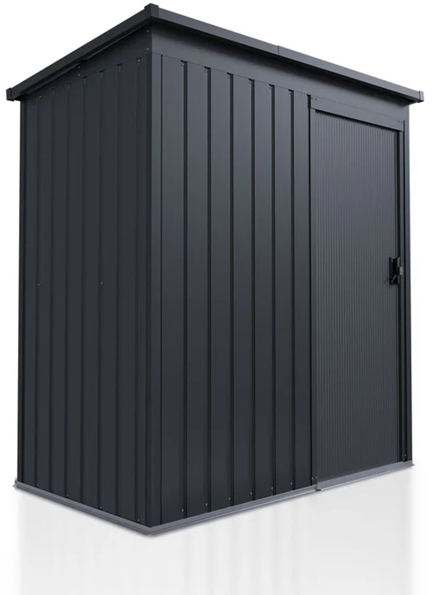 Metalen Gereedschapsschuur / Tuinschuur / Berging - Incl. funderingsframe - Donkergrijs