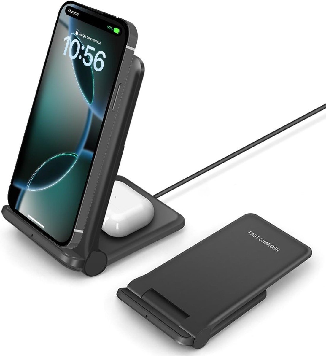 Cacious 15W Draadloze Oplader voor Telefoon en Airpods