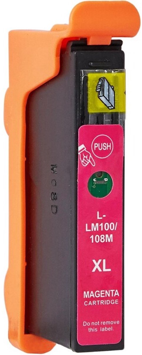 LE-100XL M 14N1070E Magenta Huismerk Inktcartridge | Compatible met Lexmark 100XL 14N1070E M | Geschikt voor Lexmark Genesis s815 / Genesis s816 / Impact S 305 / Impact s300 / Impact s301 / Impact s302 / Impact s308 / Interact S 605 / Interact s602