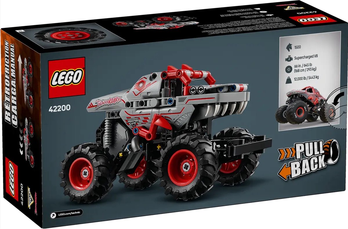 LEGO Technic Monster Jam™ ThunderROARus™ pull-back truck - 42200 — afbeelding 11