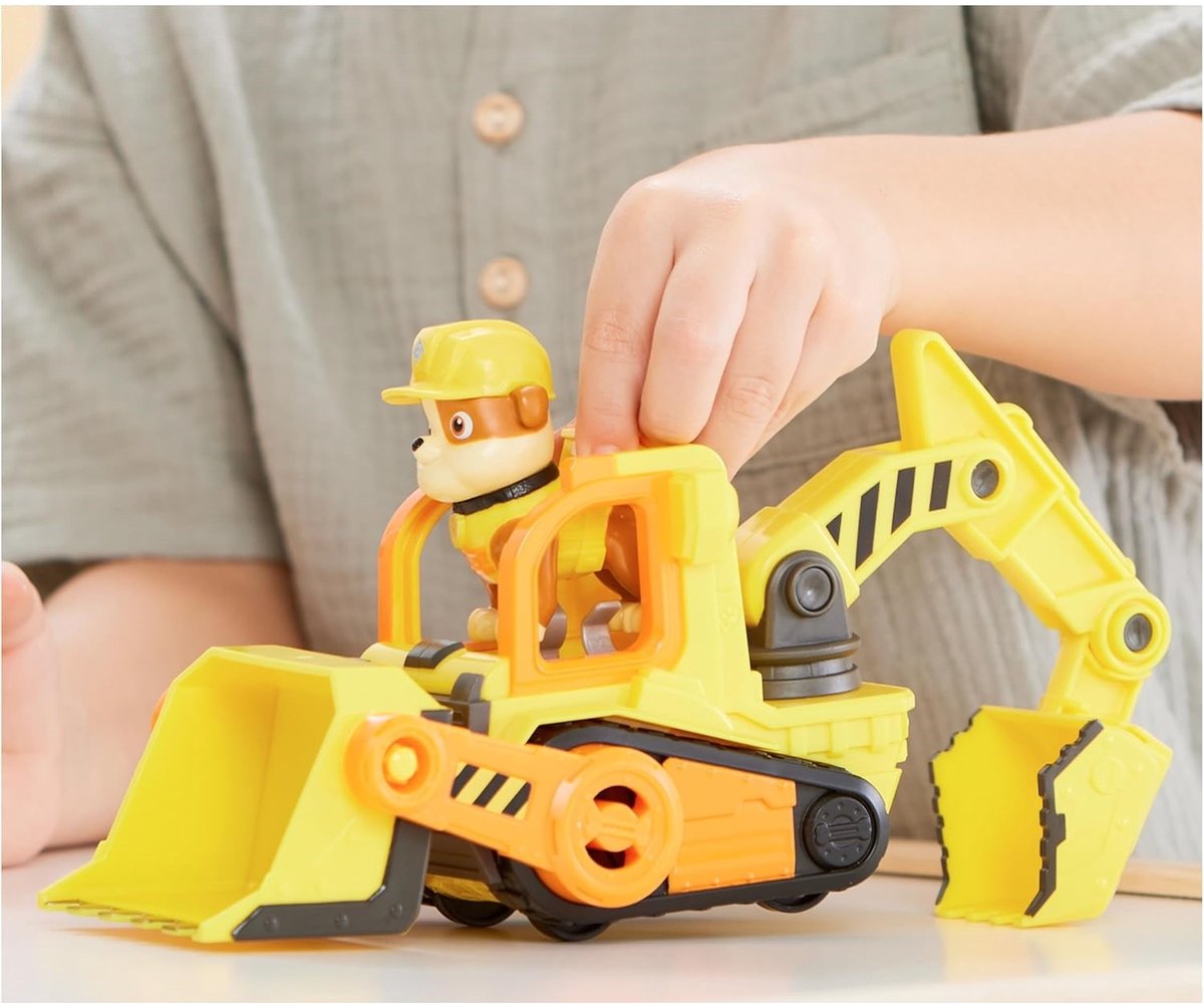 Rubble & Crew - Rubble’s Bulldozer met speelfiguur en beweegbare onderdelen - PAW Patrol speelgoed — afbeelding 11