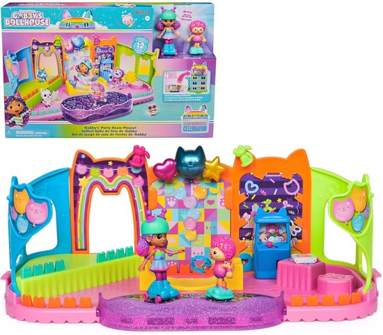 Gabby's Poppenhuis - Gabby's Feest Zolder - met unieke speelfiguren poppenhuismeubels accessoires en fidgetspeeltjes