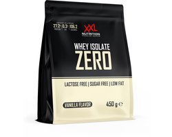 XXL Nutrition - Whey Isolate Zero - 90% Eiwit - Vet- Suiker- & Lactosevrije Eiwitpoeder, Proteine Poeder, Whey Protein - Diverse Smaken - Vanille - 450 gram (15 shakes)