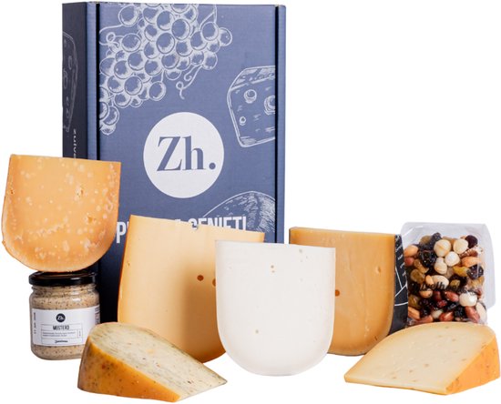 Zuivelhoeve Kaas Kerstpakket Borrelpakket cadeau - Borrelbox voor thuis - Snackpakket - Kerstgeschenk - Cadeaupakketten eten & drinken - Alles voor de Borrelplank - Altijd vers - Proef & Geniet