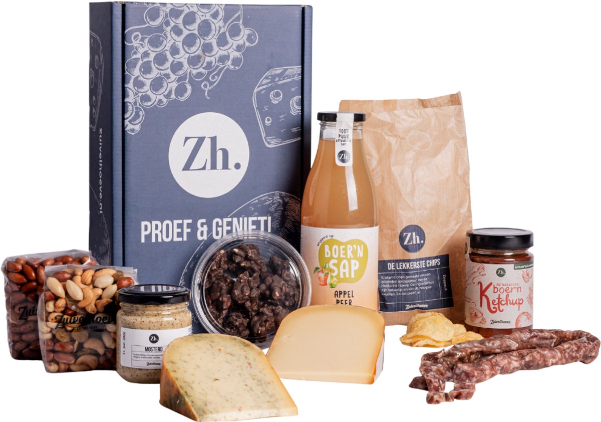 Zuivelhoeve Boerderij Middel Borrelpakket cadeau - Borrelbox voor thuis - Snackpakket - Kerstpakket food - Kerstgeschenk - Cadeaupakketten eten & drinken - Alles voor de Borrelplank - Altijd vers - Proef & Geniet