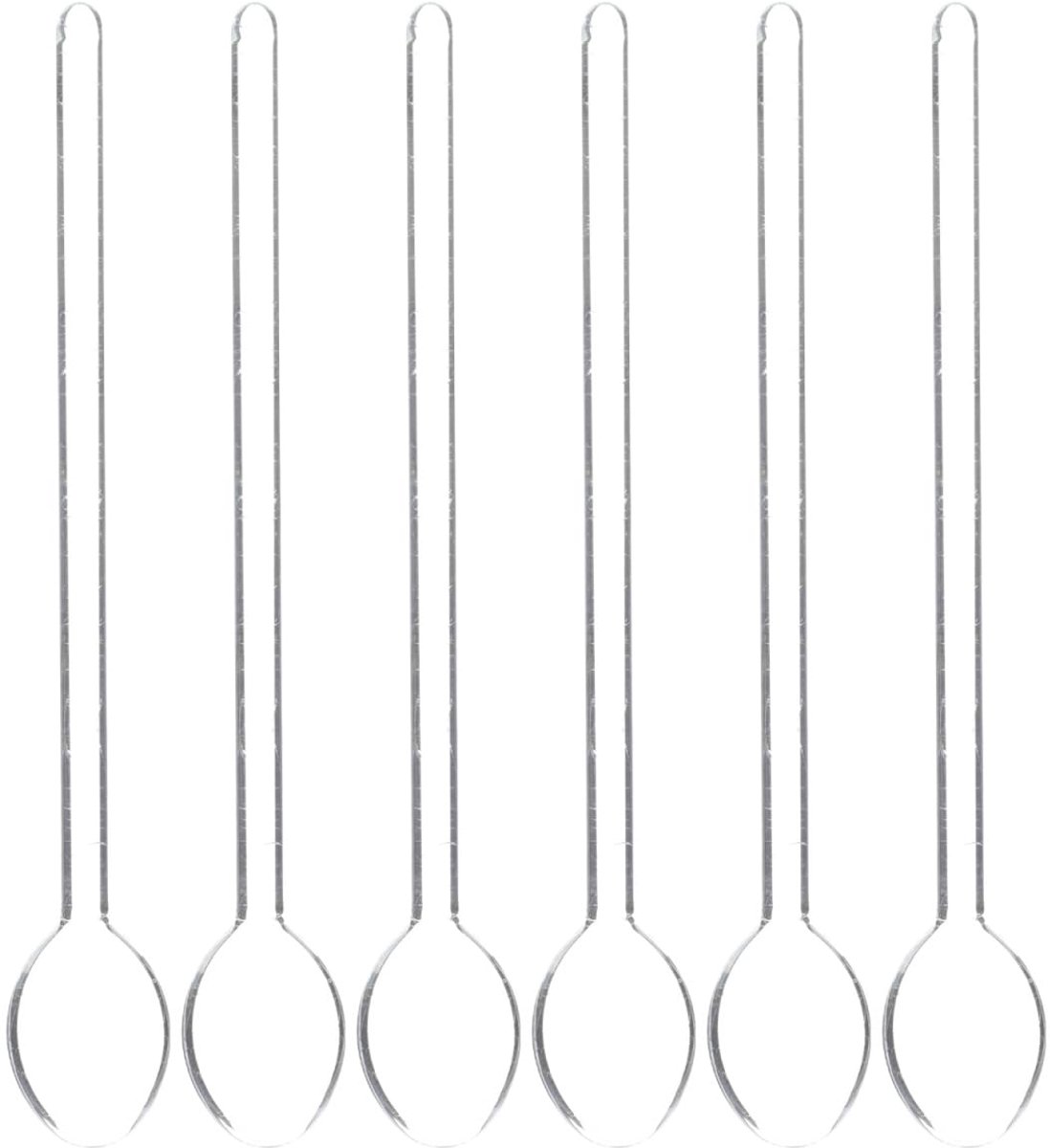 Dessert spoon glass coffee spoon stirring spoon rod mixing spoon spoon handle spoon tea stirrer clear ornate teaspoons heat resistant for tea sugar - party set of 6 6