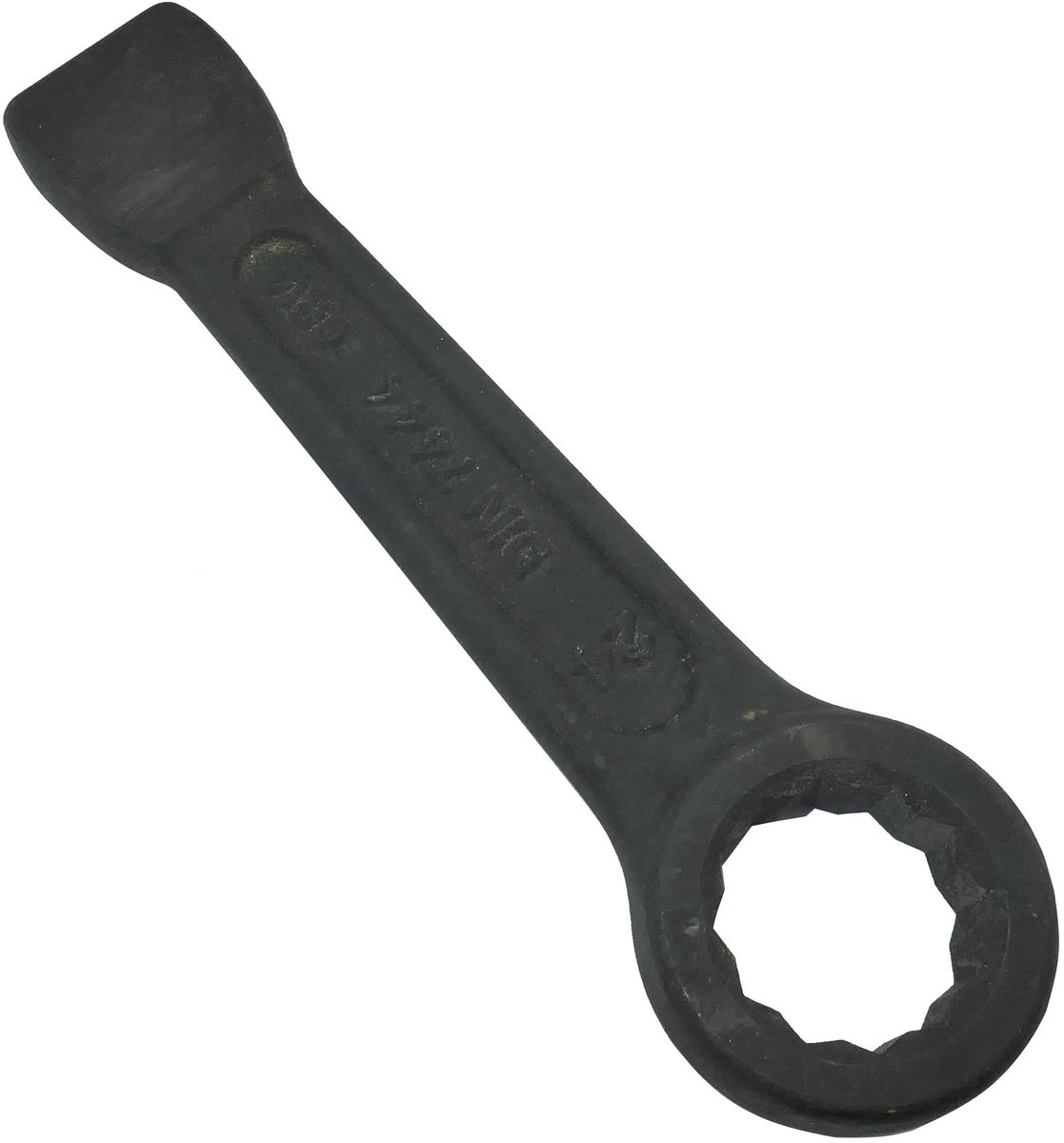 Versterkte ringsleutel van 24 mm volgens DIN 7444 met een lengte van 160 mm voor duurzame en krachtige impacttoepassingen