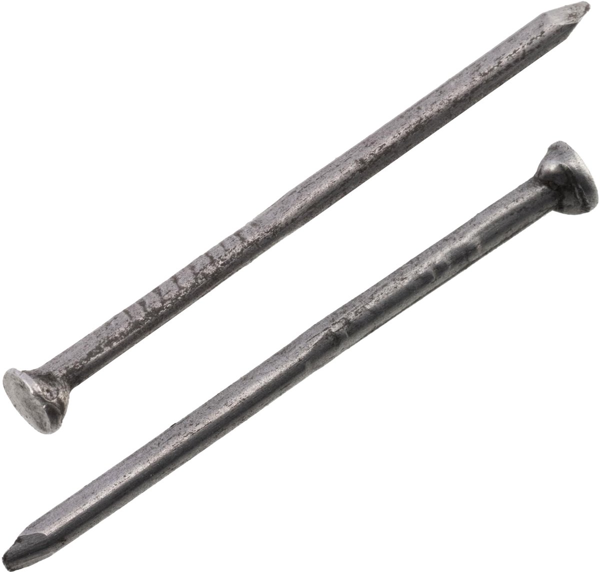 C70843 - Set van 500 vlakke spijkers Ã˜ 1,6 x 30 mm - Hoofd diameter Ã˜ 4 mm - Staal - Zilver - Voor stoffering en meubelmakerij