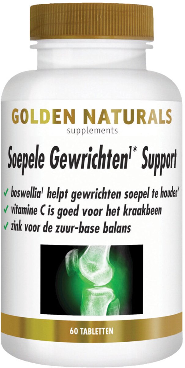 Golden Naturals - Soepele Gewrichten Support - 2 x 60 tabletten - Voordeelverpakking
