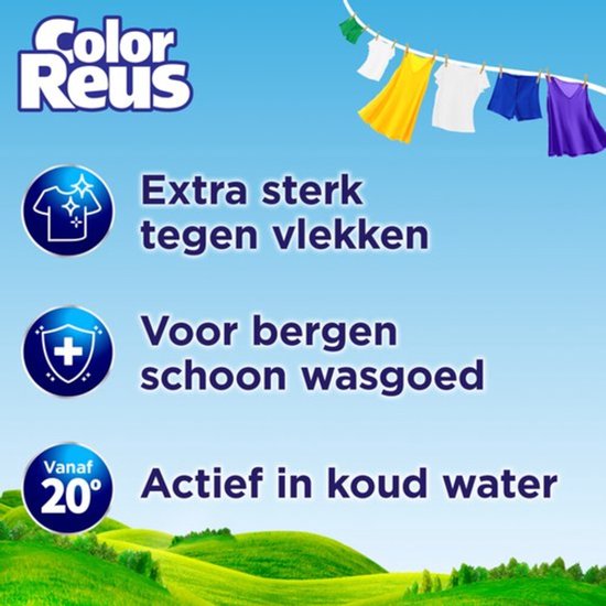 Witte Reus Waspoeder Color 65 Wasbeurten - 2 x 3,25 kg - Voordeelverpakking