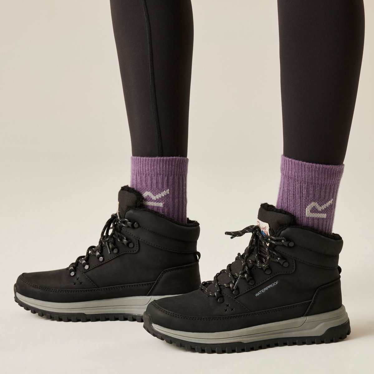 Laarzen Hiking Dames Waterproof Ademend Zwart