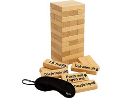 Romantisch Koppelspel Nederlands – Couple Game Blocks – Date Night Blokken – Koppelspel - Spel voor Stellen – Valentijn Cadeau – Intiem en Speels – Liefdesspelletjes voor Relaties - Inclusief Blinddoek